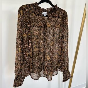 Mustard Print Blouse